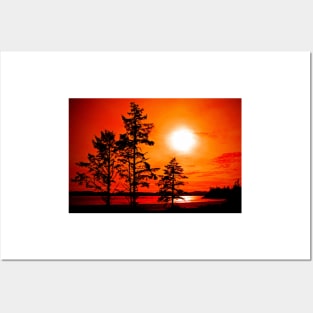 Sunset Long Beach Tofino Vancouver Island Canada Posters and Art